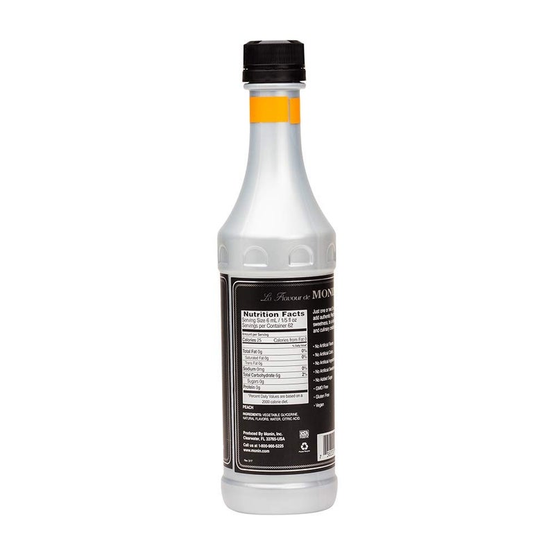 Monin Peach Flavor Concentrate 375ml Bottle - Image 3